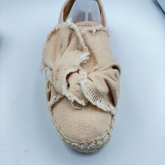 Sam Edelman Cabrera Canvas Platform Espadrille Knotted Bow Pink Womens 6.5 Shoe - Picture 4 of 12